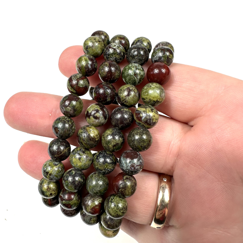 Drageblods Jaspis armbnd, 8 mm