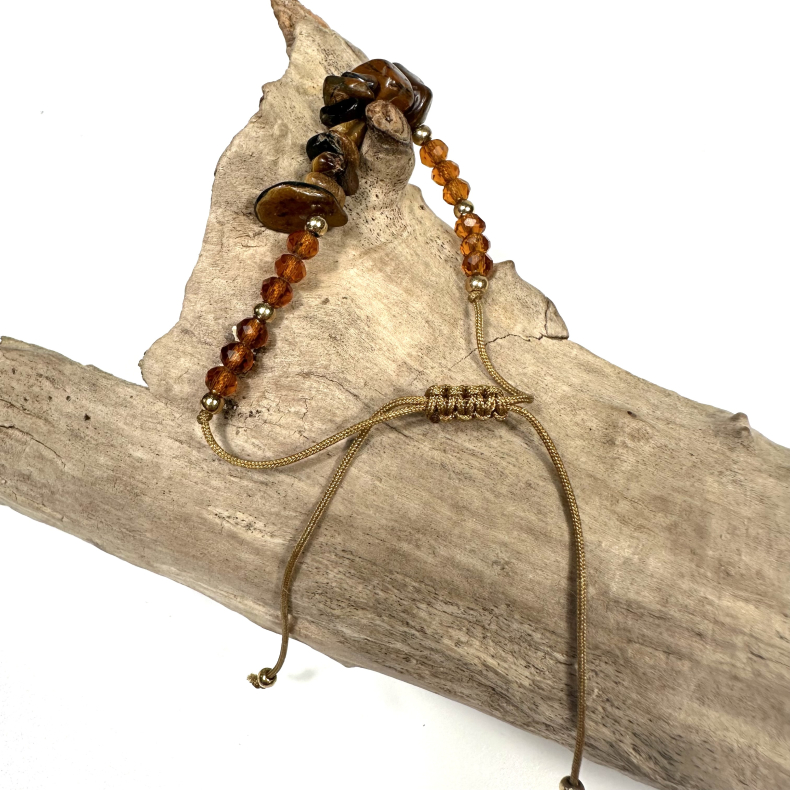 Tigerje armbnd, med chips og snor 