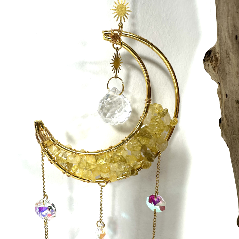 Citrin krystaller i m�ne oph�ng m. Prismer 