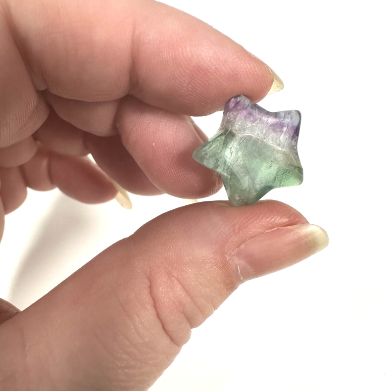 Regnbue Fluorit, mini stjerne 