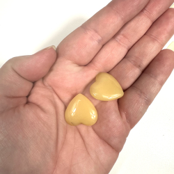 Gul Calcit, mini hjerter 