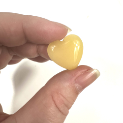 Gul Calcit, mini hjerter 