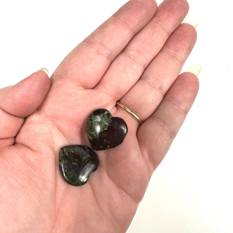 Drageblods Jaspis, mini hjerte 