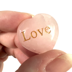 Rosakvarts, hjerte m. Tekst 