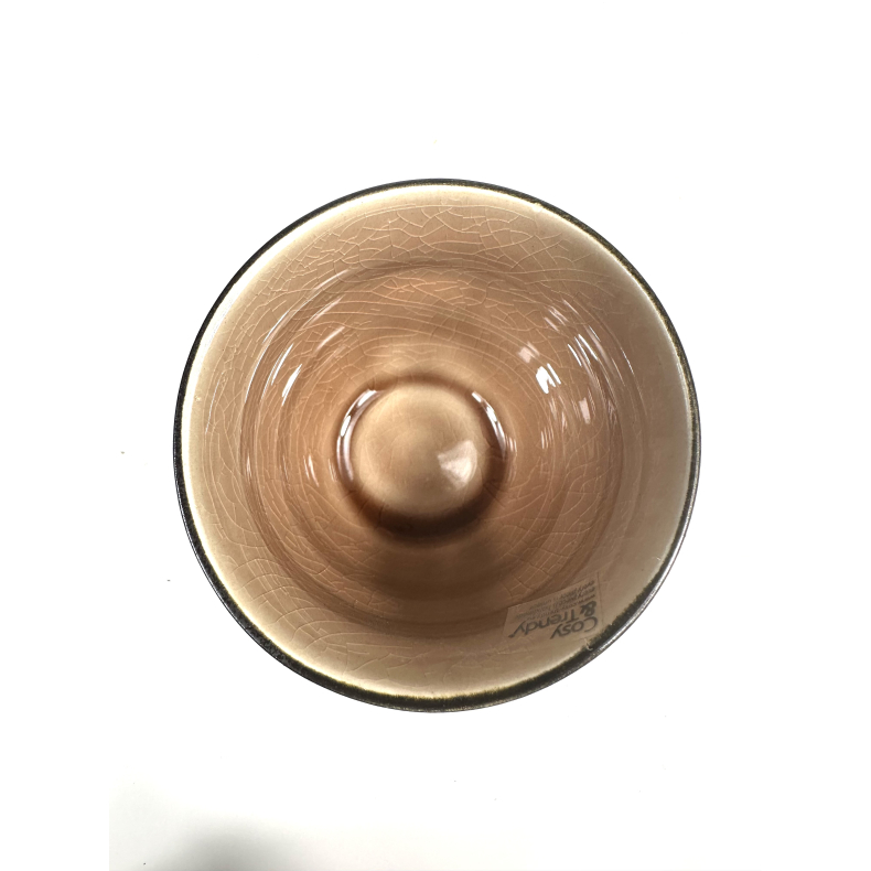 Krus m lysebrun farve inden i