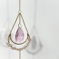 Rosakvarts og pink agat, prisma 