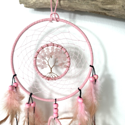 Rosakvarts i lyserd drmmefanger 