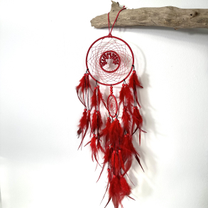 Dr�mmefanger med r�de krystaller 