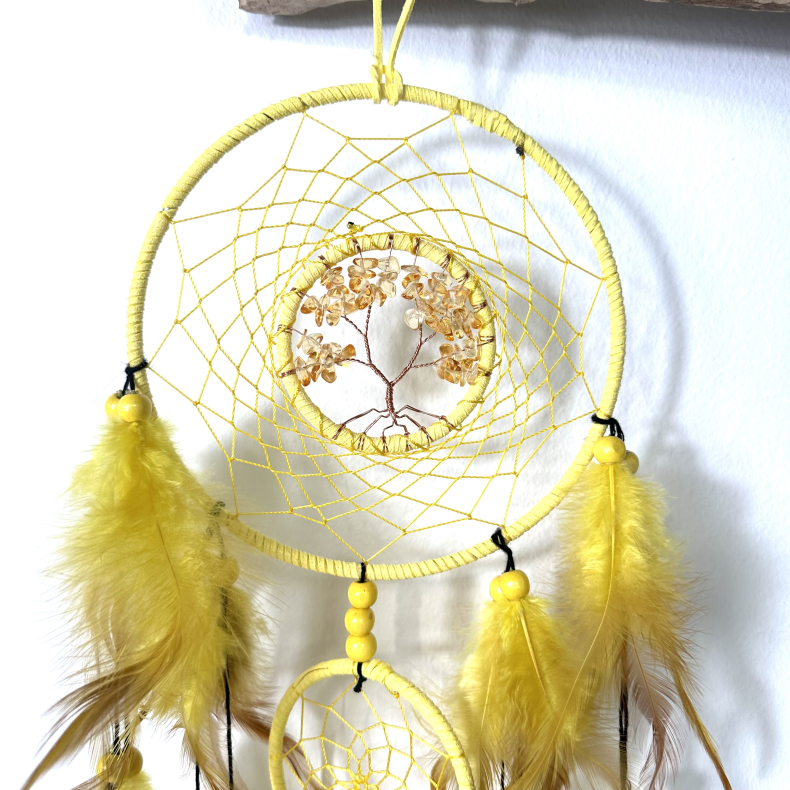 Citrin krystaller i gul drmmefanger 