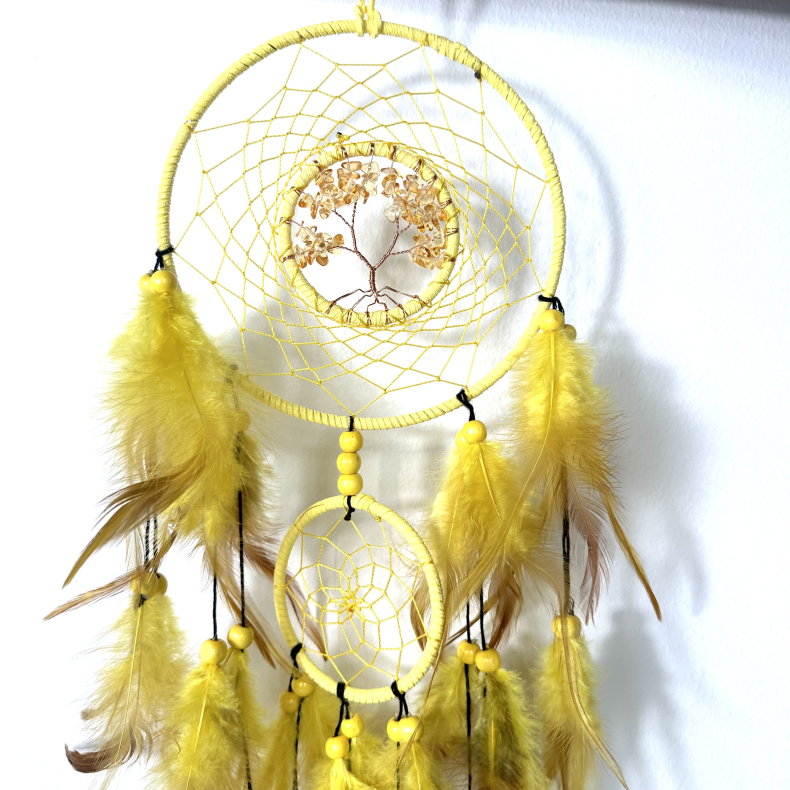 Citrin krystaller i gul drmmefanger 