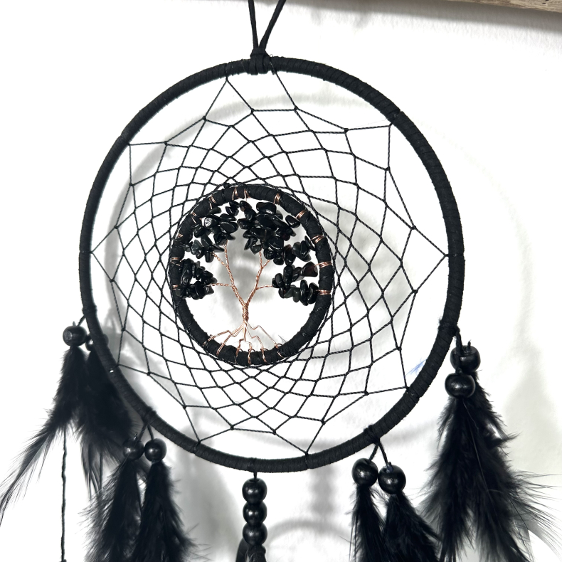 Sort Obsidian i sort drmmefanger 