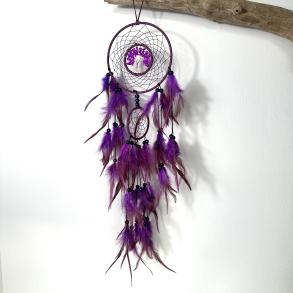 Dr�mmefanger med lilla krystal 