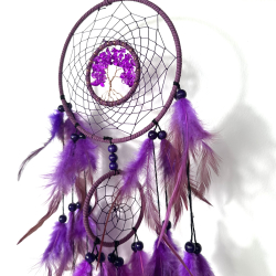 Drmmefanger med lilla krystal 