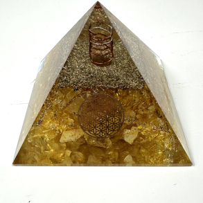 Citrin i Orgone Pyramide 