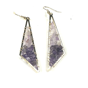 Ametyst lange �reringe