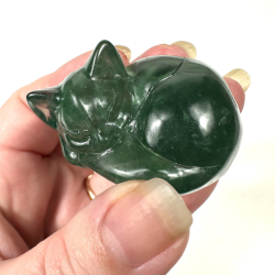 Grn Fluorit, sovende kat stor 