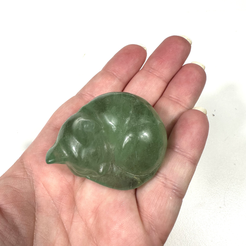 Grn Fluorit, sovende kat stor 