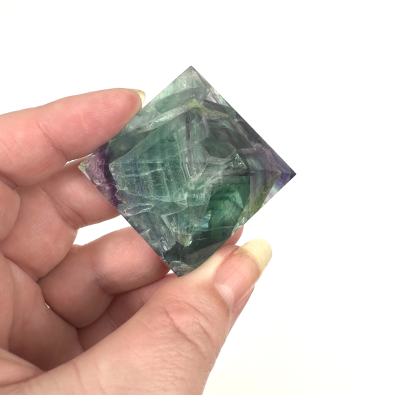 Fluorit pyramider mellem 