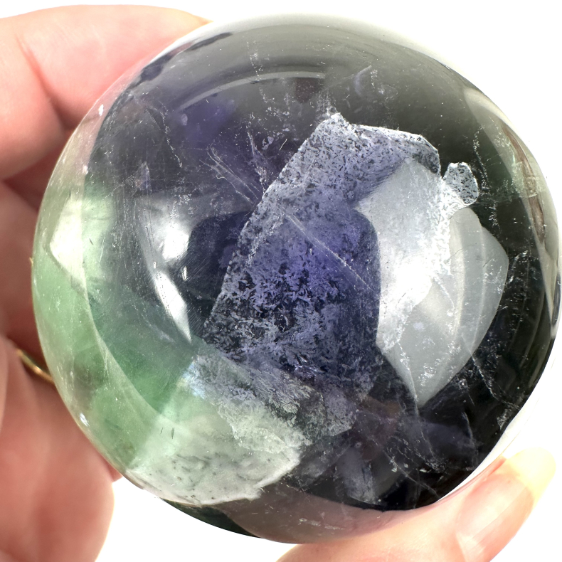 Fluorit kugler mellem 
