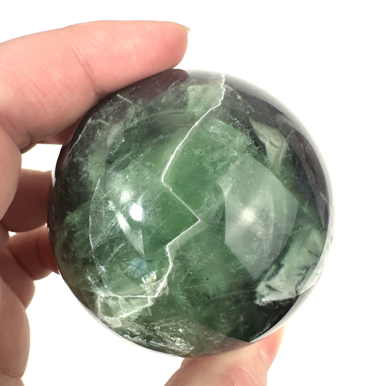 Fluorit kugler mellem 