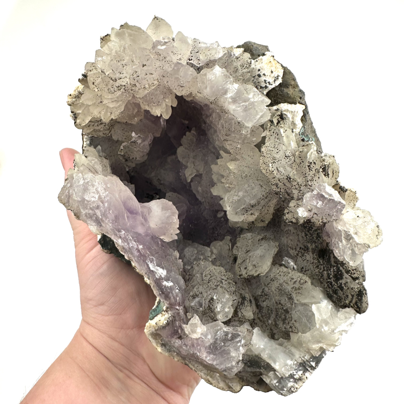 Blomster og stort Ametyst klynge A1