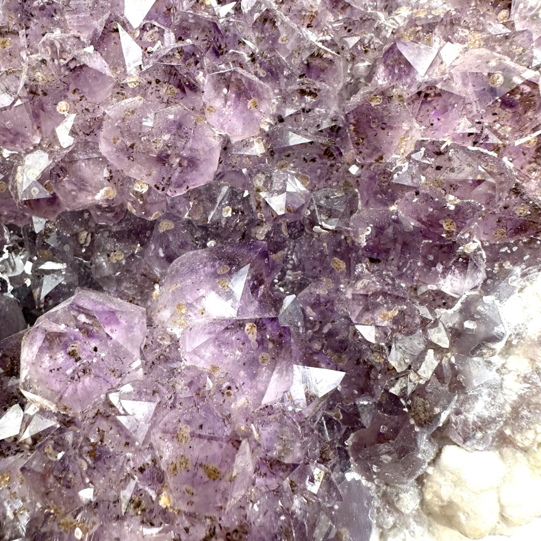 Ametyst klynge med Guld C 