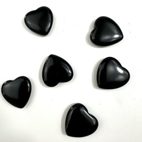 Sort Obsidian mini hjerte 