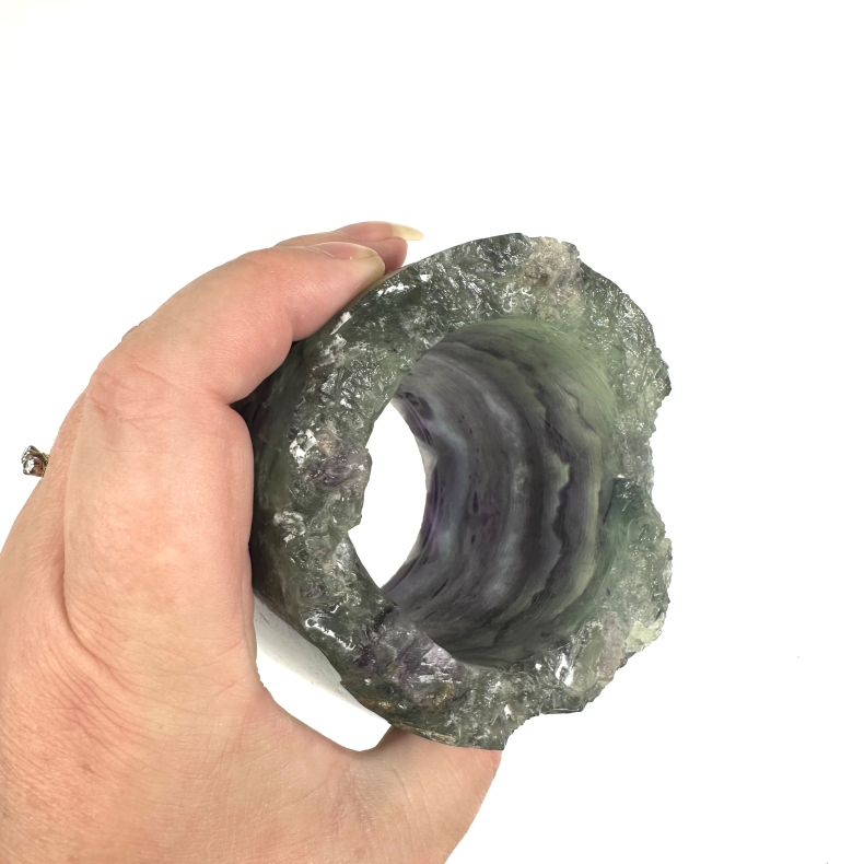 Regnbue Fluorit cylinder 