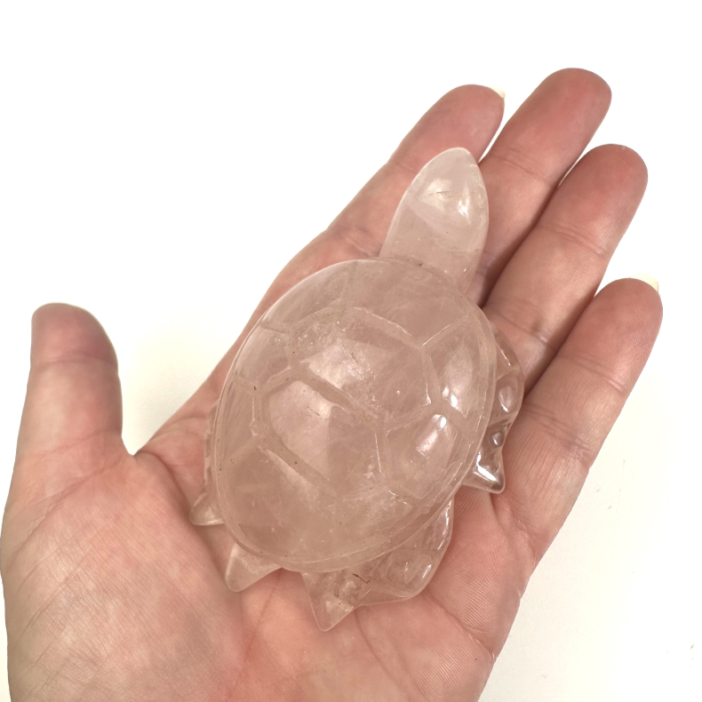 Rosakvarts skildpadde stor 