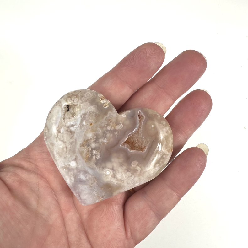 Blomster agat hjerte 