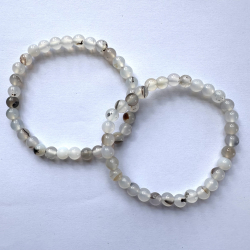 Natur Agat, Armbnd 6mm