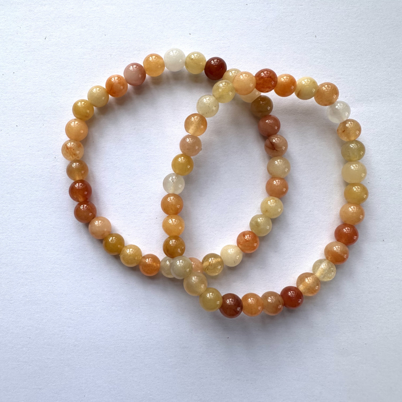 Gul jade, Armbnd 6mm