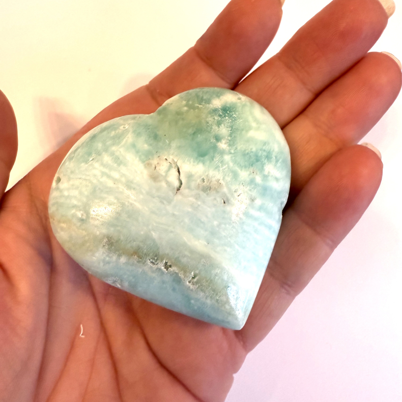 Caribisk Calcit hjerte B 