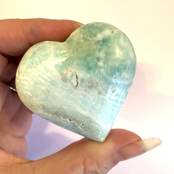 Caribisk Calcit hjerte B 