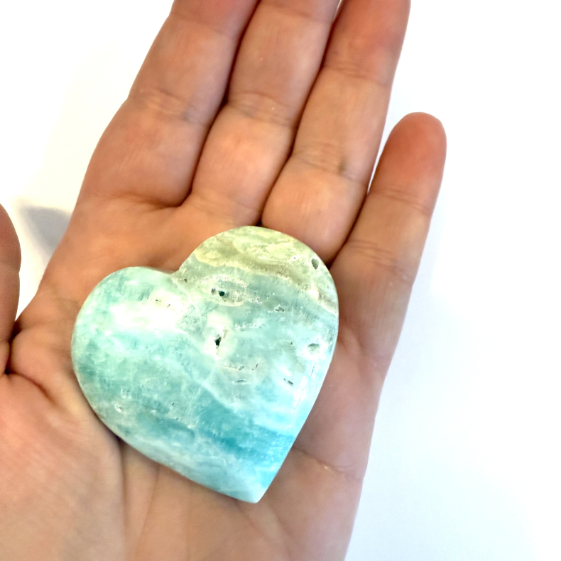 Caribisk Calcit hjerte C 