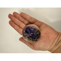 Ametyst kugle halv poleret W