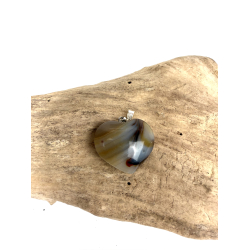 Natur agat hjerte vedh�ng 