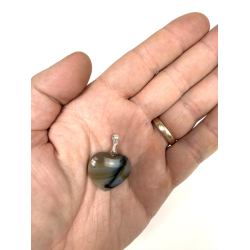 Natur agat hjerte vedh�ng 