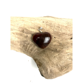 R�d agat hjerte vedh�ng 