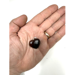 R�d agat hjerte vedh�ng 