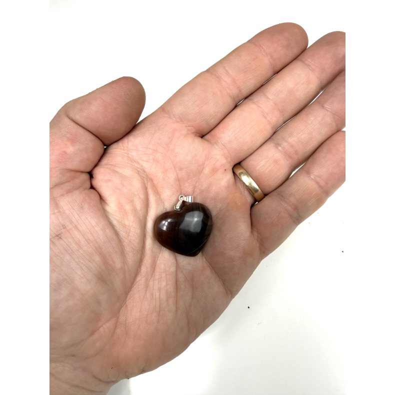 R�d agat hjerte vedh�ng 