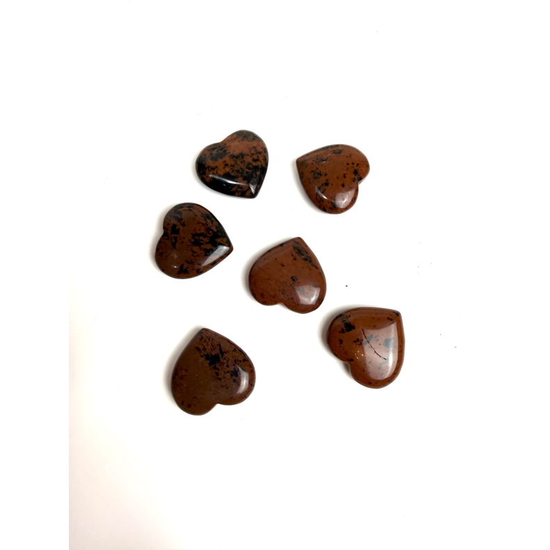 R�d obsidian mini hjerte 