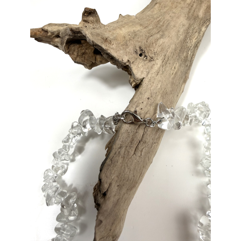 Bjergkrystal halsk�de med chips 