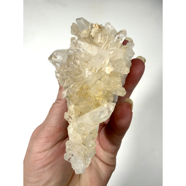 Bjergkrystal klynge med Golden healer A 