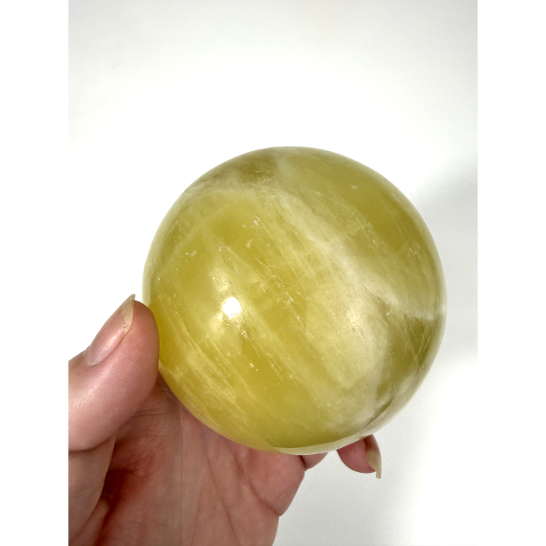 Lemon Calcit kugle D 