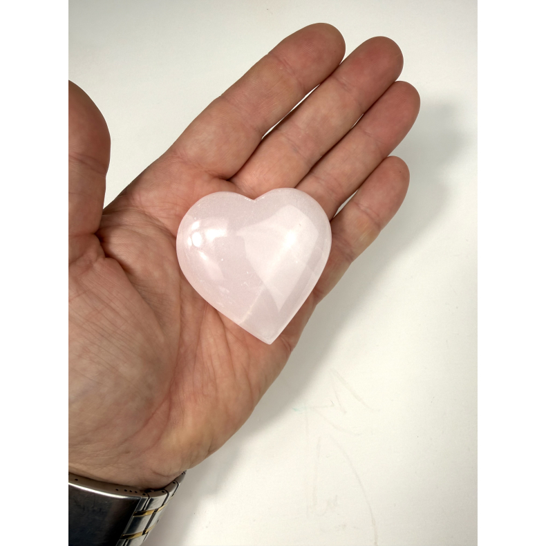 Pink Calcit hjerte F