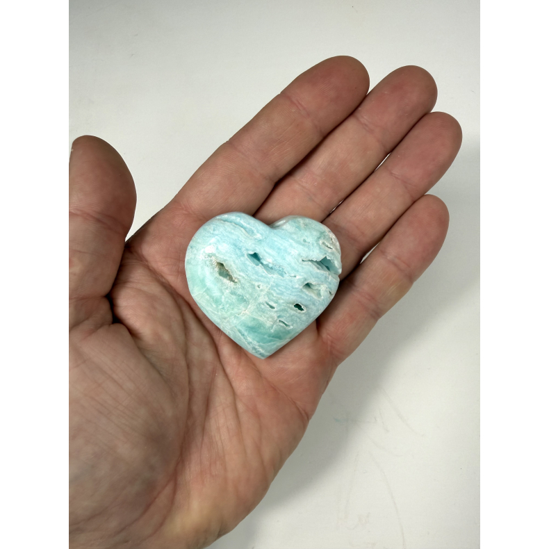 Caribisk Calcit hjerte D 