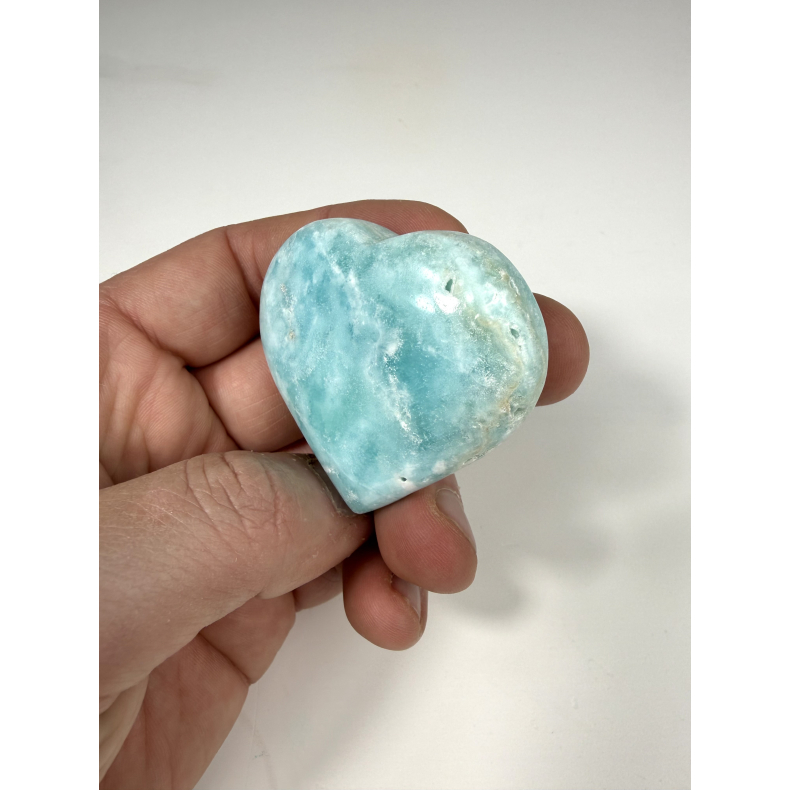 Caribisk Calcit hjerte D 