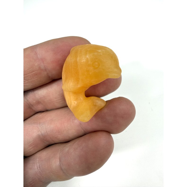 Orange Calcit delfin 