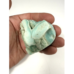 Bl� Aragonit hjerte B 